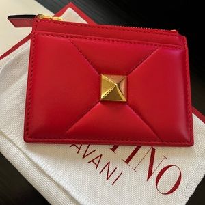 NEW!!!Valentino Card/coin case in red